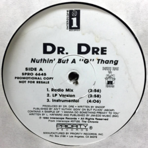 Dr. Dre-Nuthin' But A "G" Thang