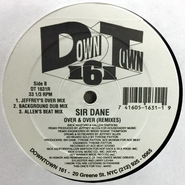 Sir Dane-Over & Over Remixes_Bside