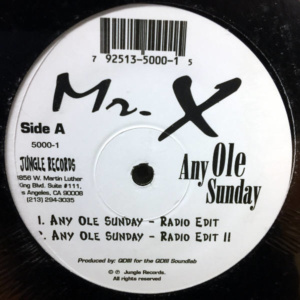 MR. X-Any Ole Sunday