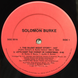 Solomon Burke-The Silent Night Story