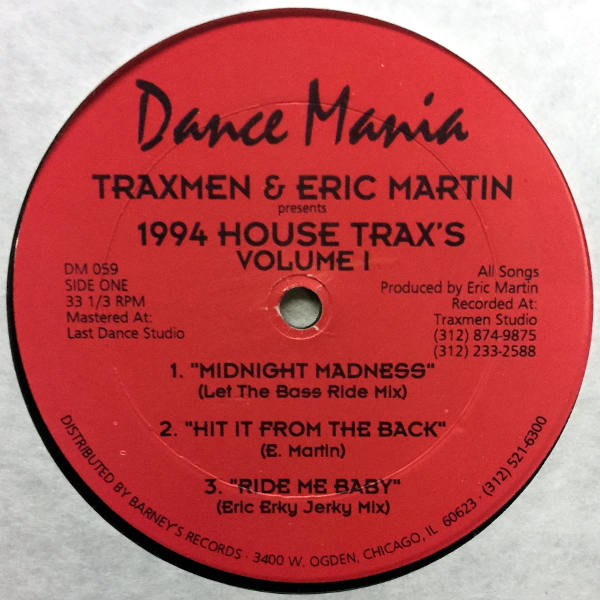 Traxmen & Eric Martin-1994 House Trax's Volume 1