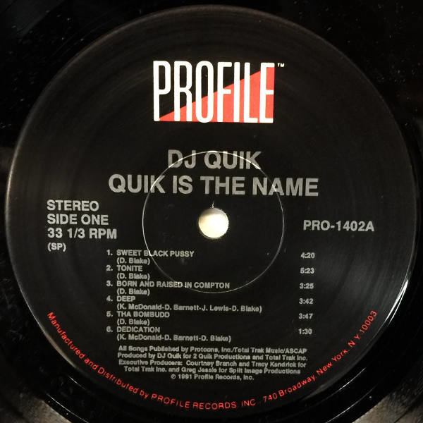 Dj Quik-Quik Is The Name