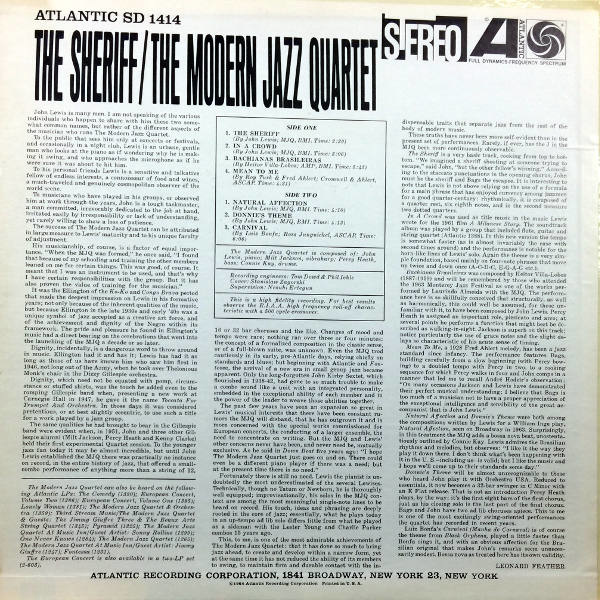 The Modern Jazz Quartet-The Sheriff_2