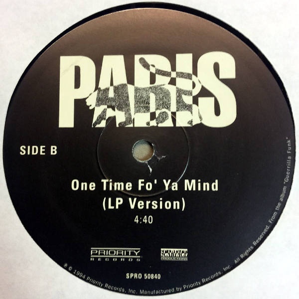 Paris-One Time Fo' Ya Mind_2