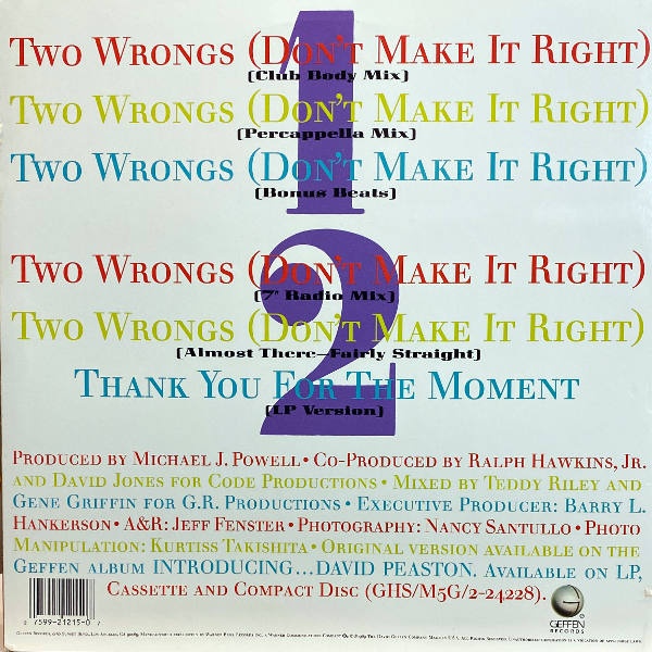 David Peaston-Two Wrongs (Don't Make It Right)_2