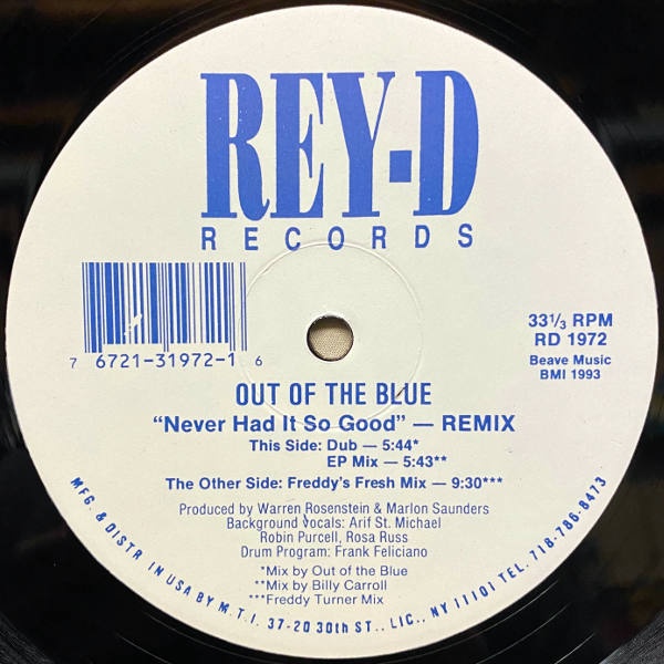 Out Of The Blue-Never Had It So Good Remix