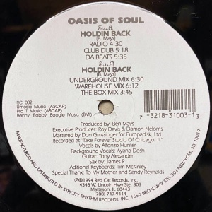 Oasis Of Soul-Holdin Back