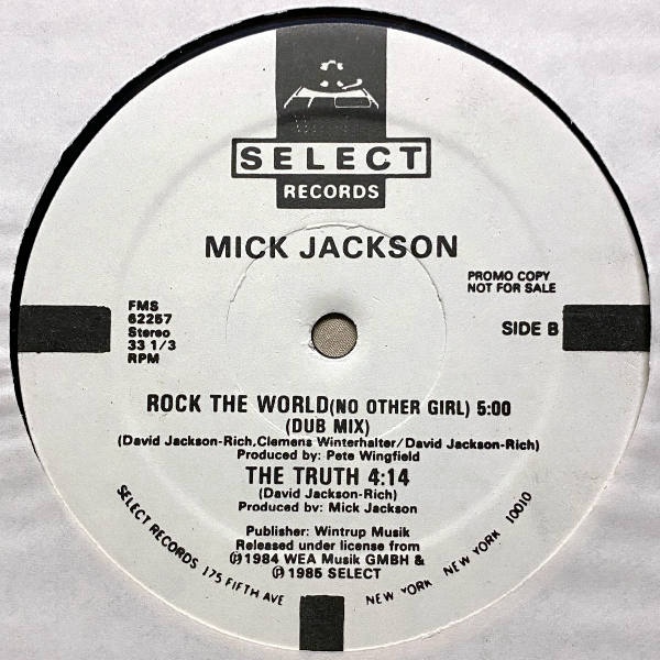 Mick Jackson-Rock The World No Other Girl_4