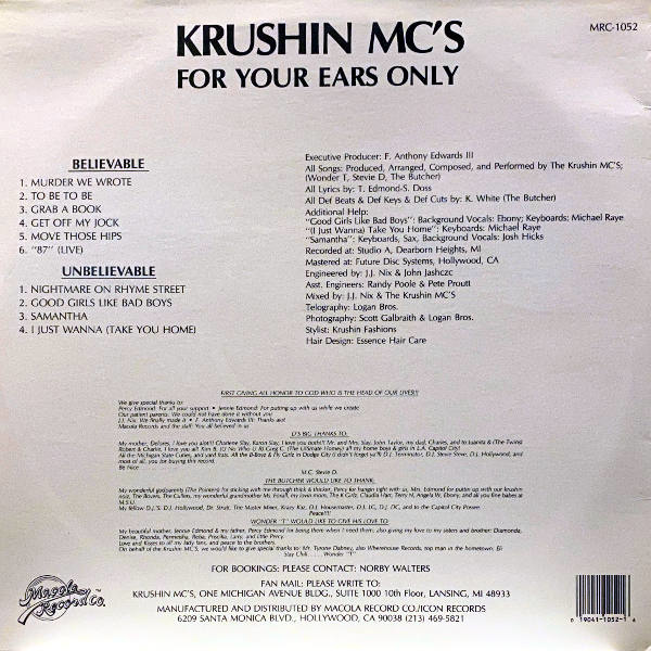 Krushin MC'S-For Your Ears Only_2