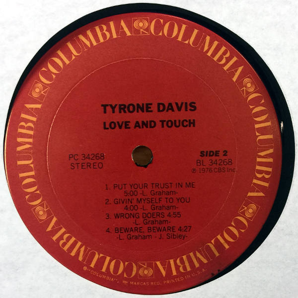 Tyrone Davis-Love And Touch_4