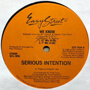 Serious Intention-We Know