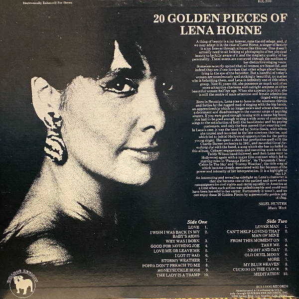 Lena Horne-20 Golden Pieces Of_2