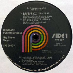 Ray Charles Singers-Command Performances