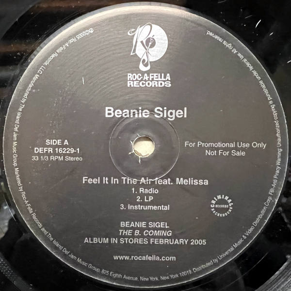 Beanie Sigel-Feel It In The Air ft. Melissa