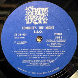S.S.O.-Tonight's the Night