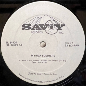 Myrna Summers-Give Me Something To Hold On To